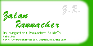 zalan rammacher business card